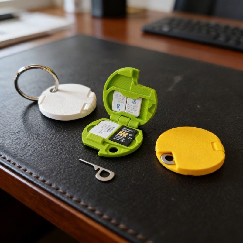 Micro Sd Card - 3Dプリント製SIM＆TFカードホルダー、ポータブルメモリカード収納ケース（イジェクトピン付き）、旅行用耐衝撃マイクロSDカードホルダー
