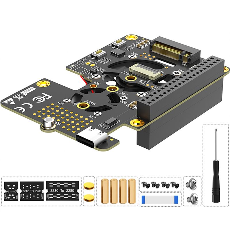 Pi 5 Case - Raspberry Pi 5用 PCIe to M.2