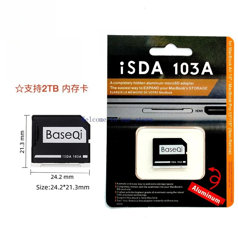 Micro Sd Card - BaseQi MacBook Air 13インチ用、隠し式のMicroSD TFカードアダプター、ストレージ拡張カード用スリーブ