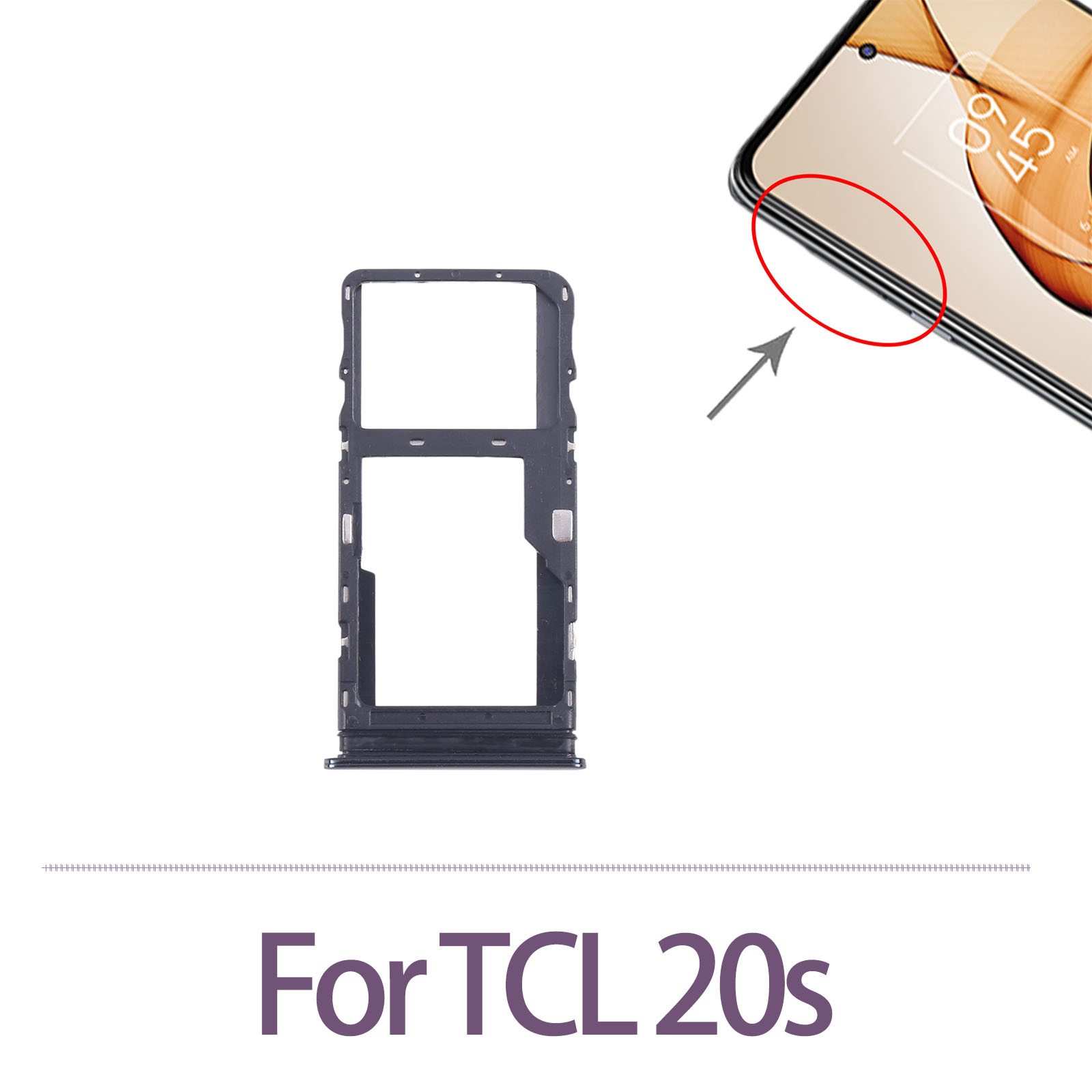 Micro Sd Card - SIM カード修理部品 TCL 20s SIM カードトレイ