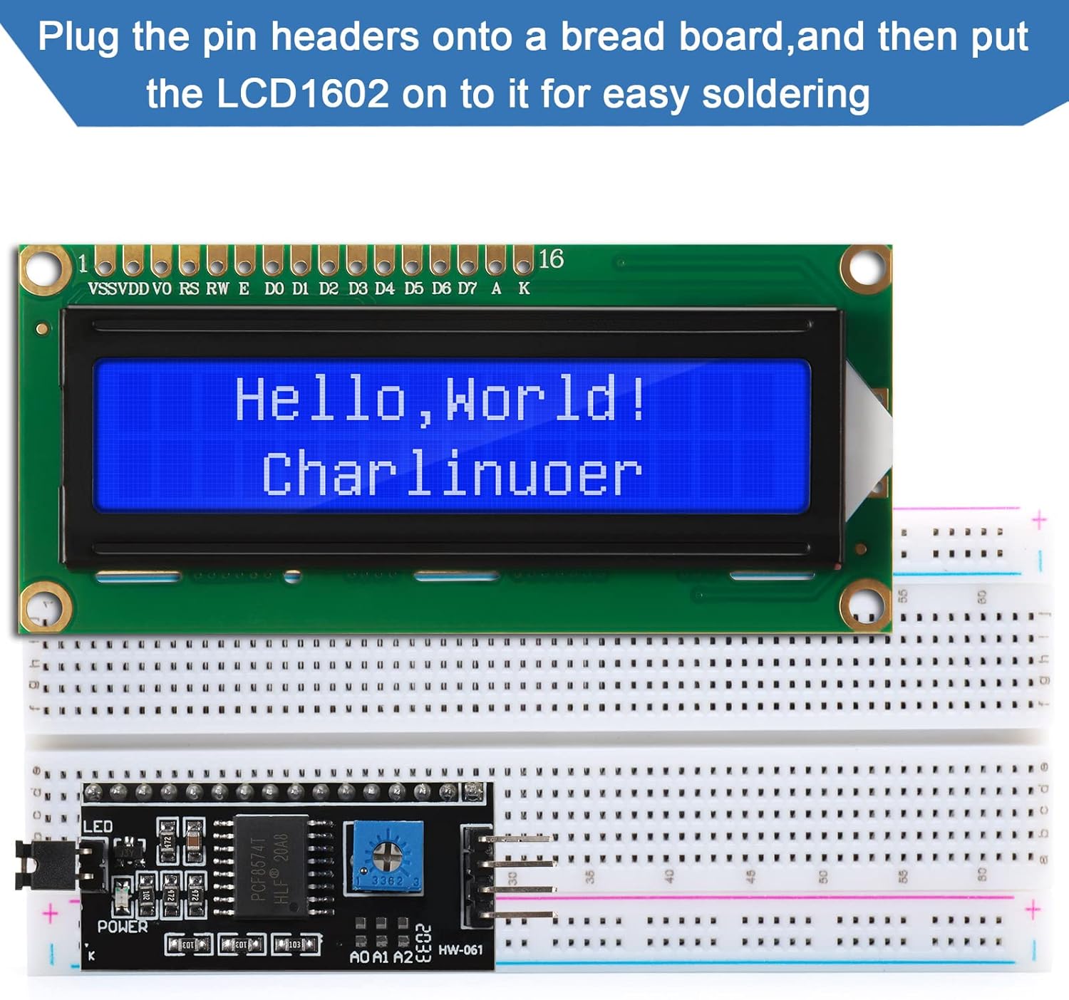 Raspberry Pi 4 - 1セット 1602 LCD 20*4 ブルースクリーン I2C