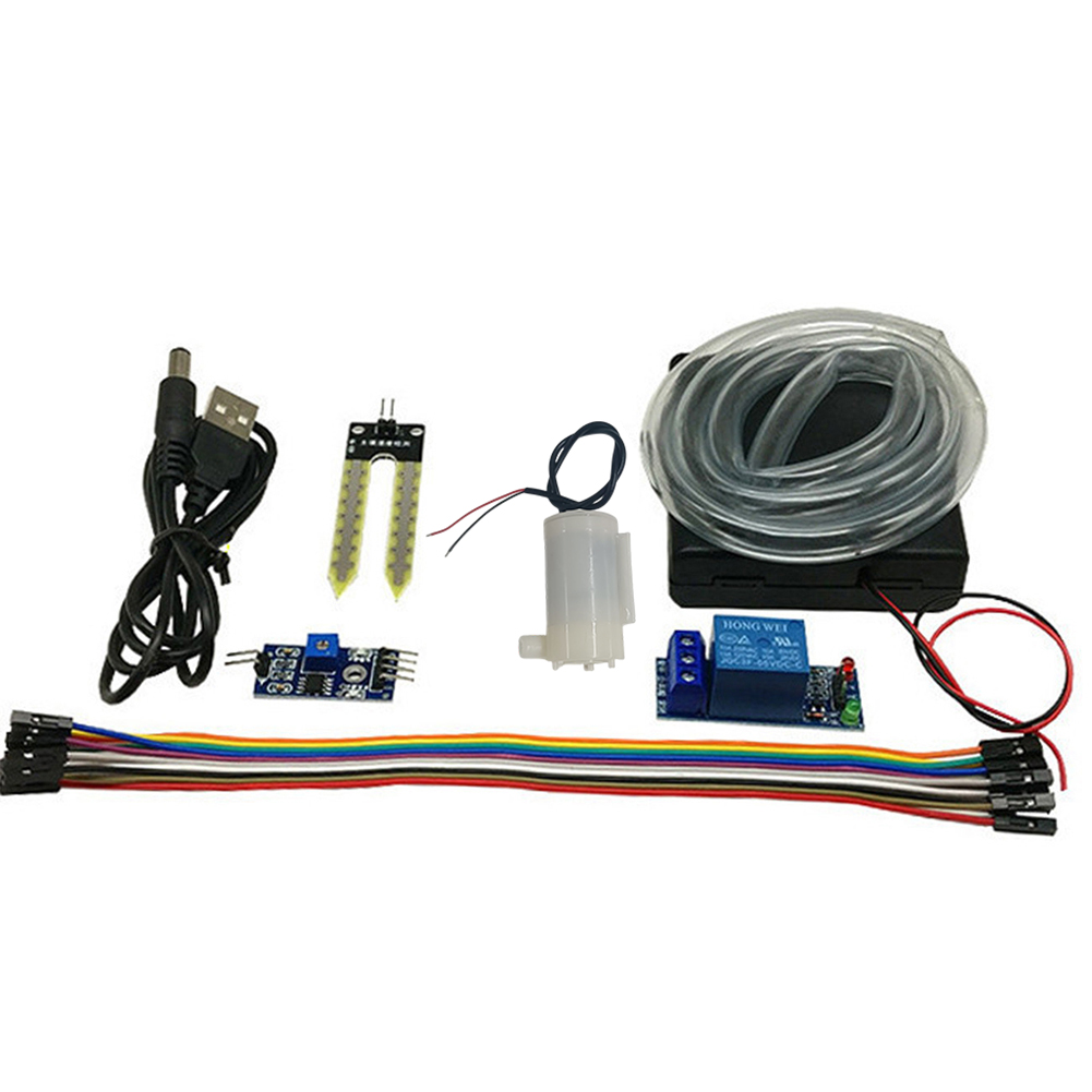 Arduino Kit - 自動灌漑ガーデンキット土壌水分センサー自動灌漑モジュールDIYキットミニウォーターポンプ50cmホースArduino用