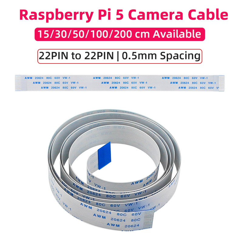 Pi Camera Cable - Raspberry Pi 5 カメラケーブル 22ピン -