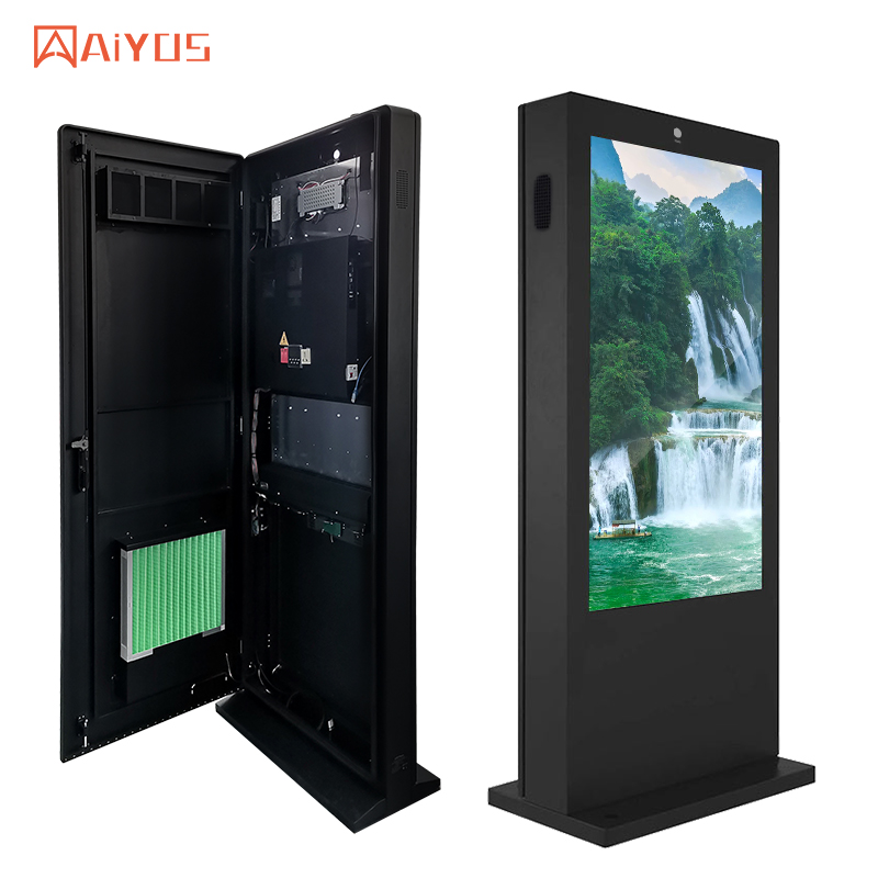 Raspberry Pi - 43インチ屋外IP65防水タッチ式広告スクリーンフロアスタンド型広告プレーヤーRaspberry Pi屋外ディスプレイ