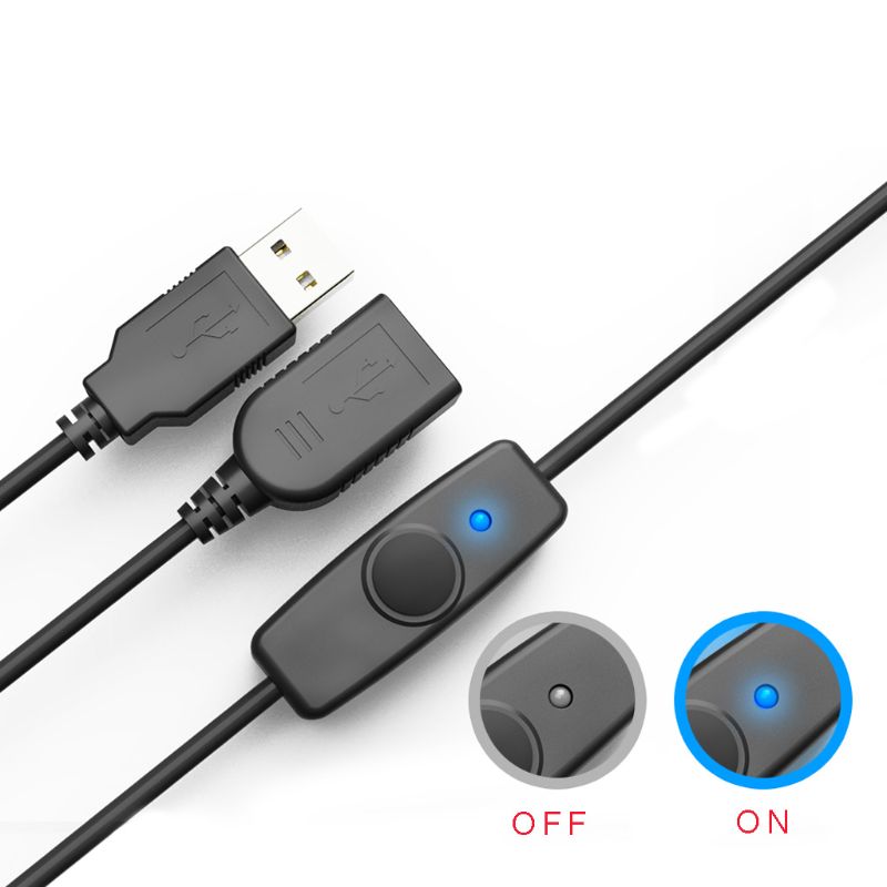 Pi Camera Cable - スイッチ付きUSB延長ケーブル,データ同期エクステンダーコード,LEDインジケーター,PC, USB接続,2.0