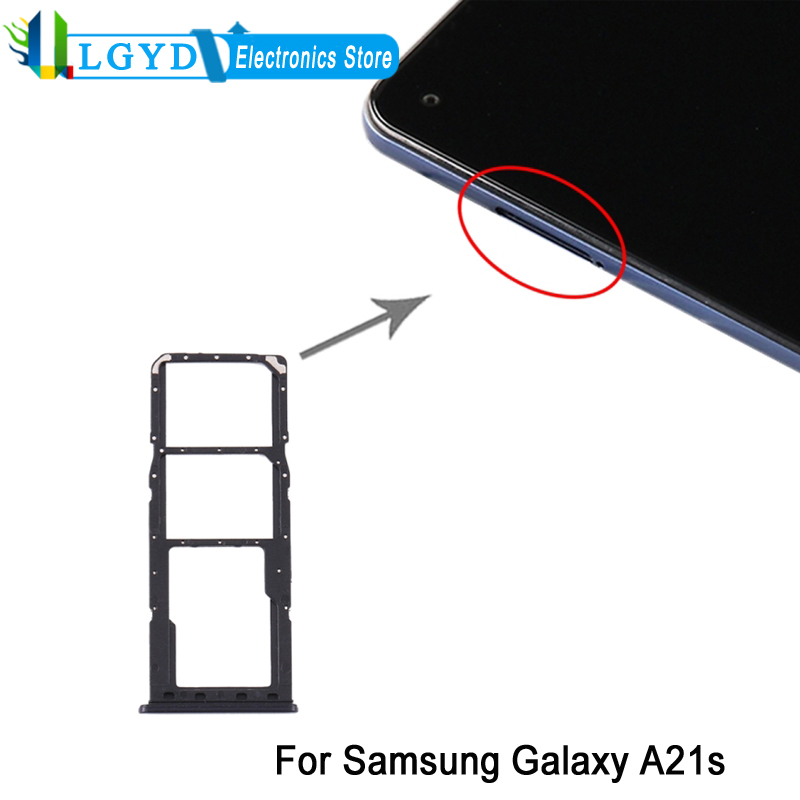 Micro Sd Card - デュアルSIMカードトレイとマイクロSDカードアダプター、Samsung Galaxy a21sの修理スペアパーツ