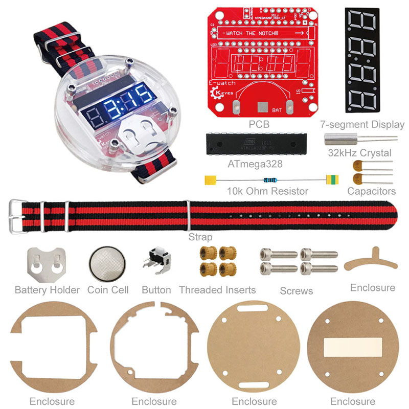 電子時計部品学習ハードウェアアセンブリをベースにしたシングル - Arduino Kit のレビューと価格