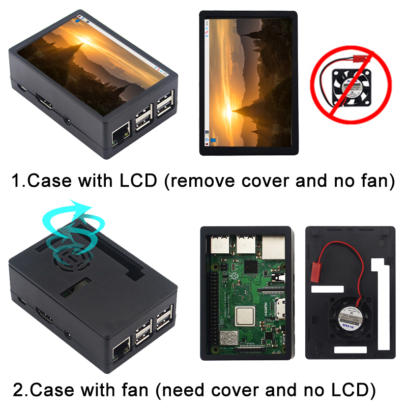 3.5インチ Raspberry Pi 3B/3B+/4B  - Pi 4 Case のレビューと価格