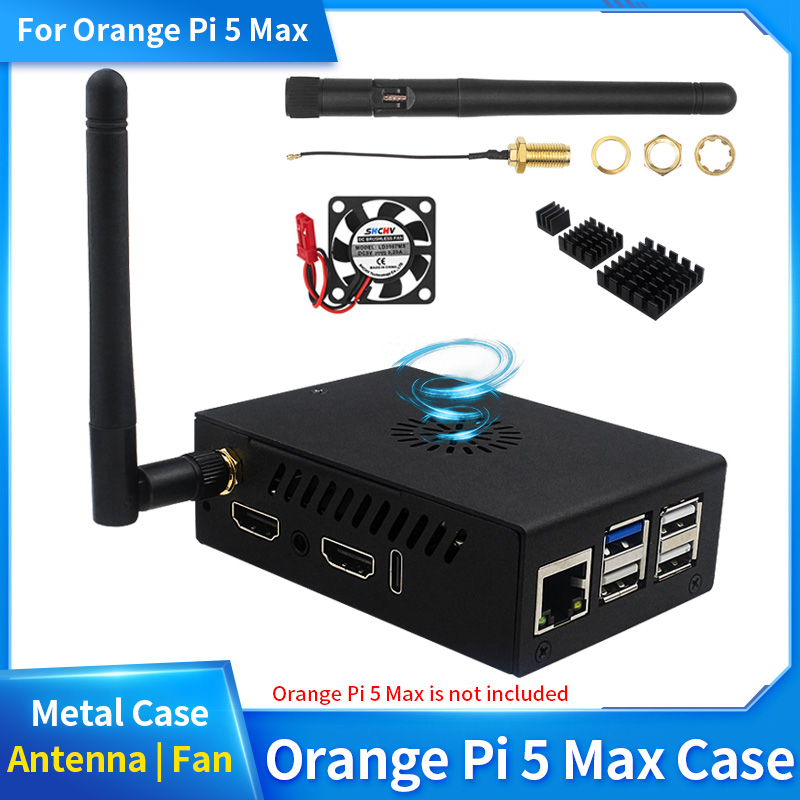 ファン付きオレンジ色のpi5 maxケース,アクティブなパッ - Pi 5 Case のレビューと価格