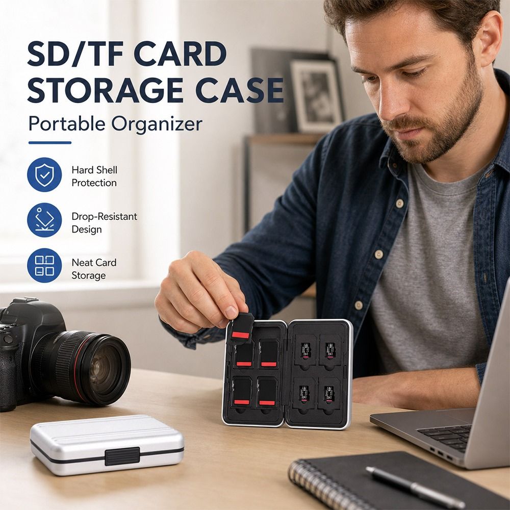16枚収納可能なメモリーカードケース。二重構造のアルミニウム - Micro Sd Card のレビューと価格