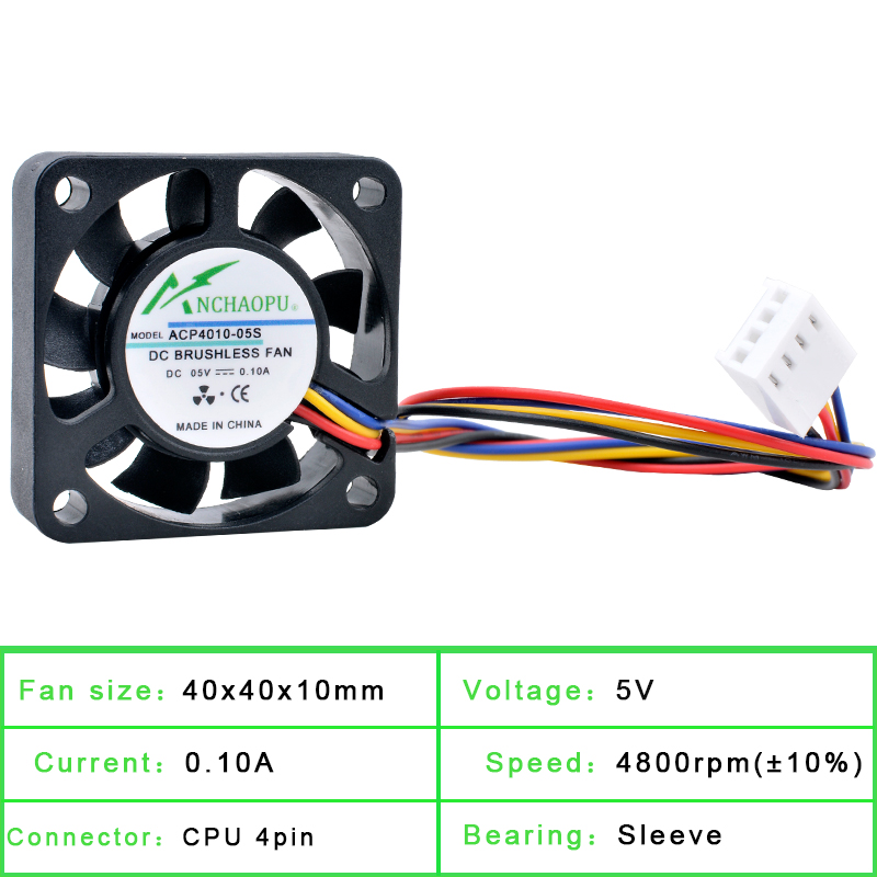 Anchaopu-冷却ファン4cm,40x40x10mm,d - Pi 4 Case のレビューと価格