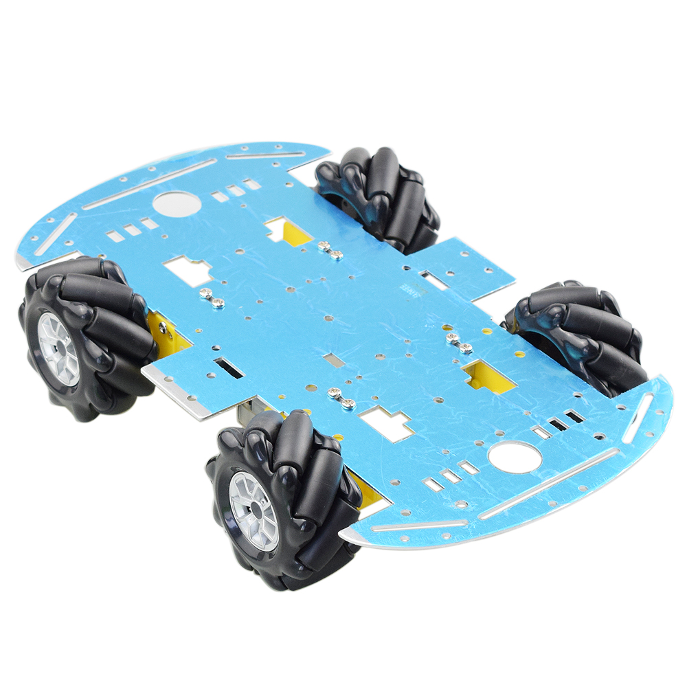 アルミメカナムホイールオムニロボットカーシャーシキット 4  - Raspberry Pi Kit のレビューと価格