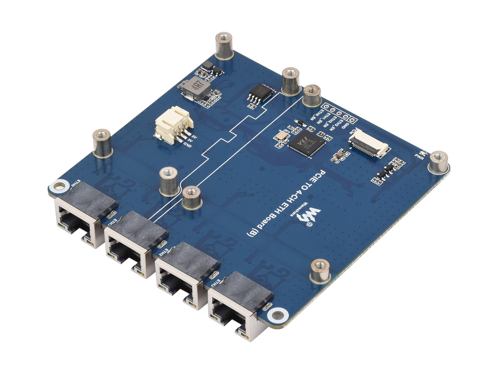 Waveshare PCIe TO 4-Ch ギガビット / - Raspberry Pi 4 のレビューと価格