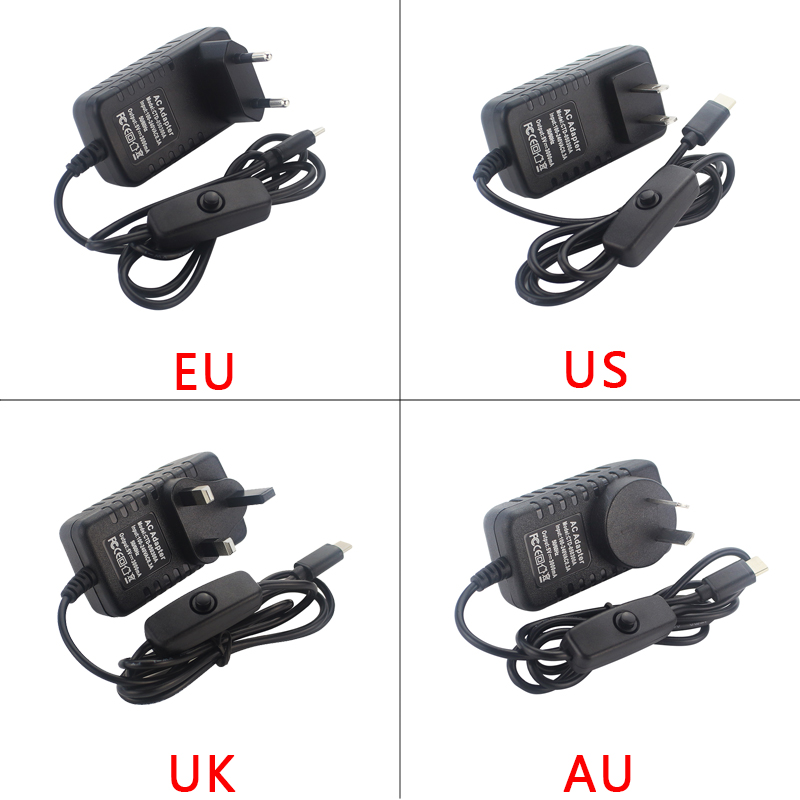 5V 3A ラズベリーパイ 4 電源 USB タイプ C ポ - Pi Zero のレビューと価格
