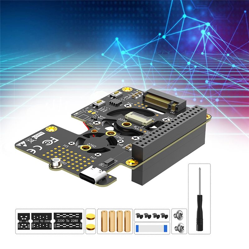 Raspberry Pi 5用 PCIe to M.2 NV - Pi 5 Case のレビューと価格