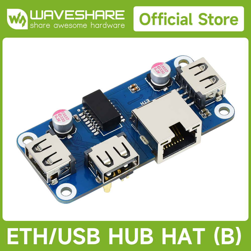 Waveshare USB ハブ HAT (B) 4x ポー - Pi Zero のレビューと価格