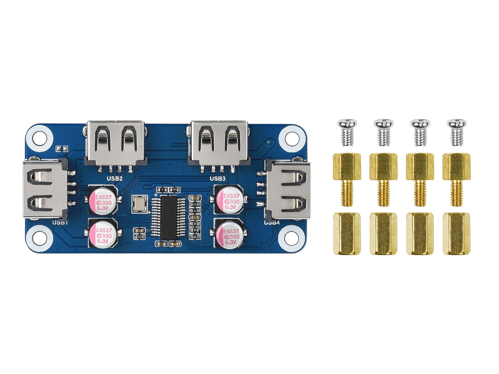 Waveshare USB ハブ HAT (B) 4x ポー - Pi Zero のレビューと価格