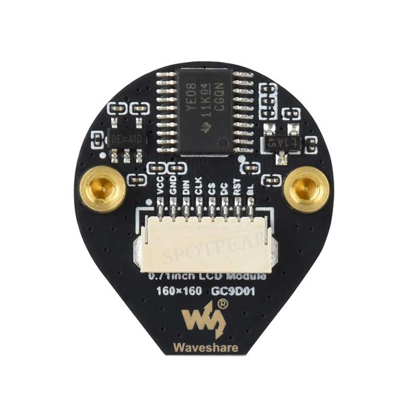 Waveshare-ダブルアイラウンドLCDディスプレイモジ - Pi Display のレビューと価格