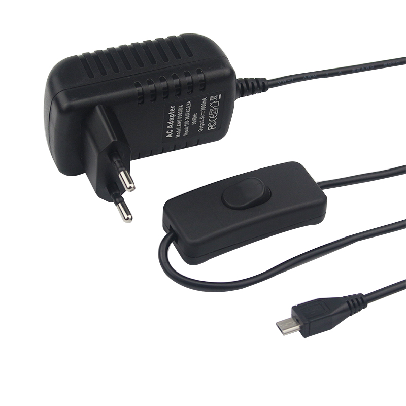 5V 3A ラズベリーパイ 3 モデル B+ 電源マイクロ  - Pi Power Supply のレビューと価格