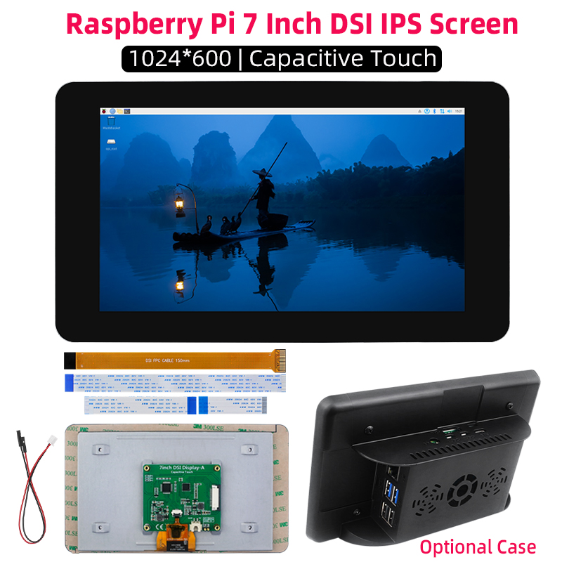 Raspberry Pi 7インチDSI 1024*600デ - Pi 5 Case のレビューと価格
