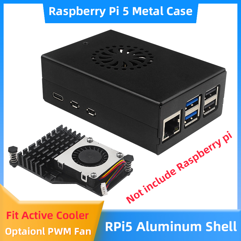 Raspberry Pi 5 アルミニウム合金ケース ブラッ - Pi Cooler のレビューと価格
