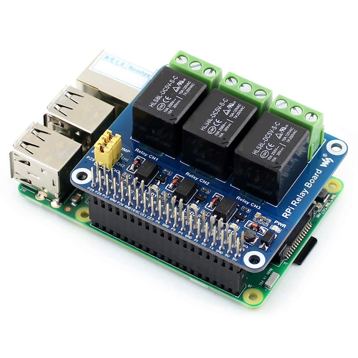 Waveshare 5V 3チャンネルリレーモジュール拡張ボ - Pi Zero のレビューと価格