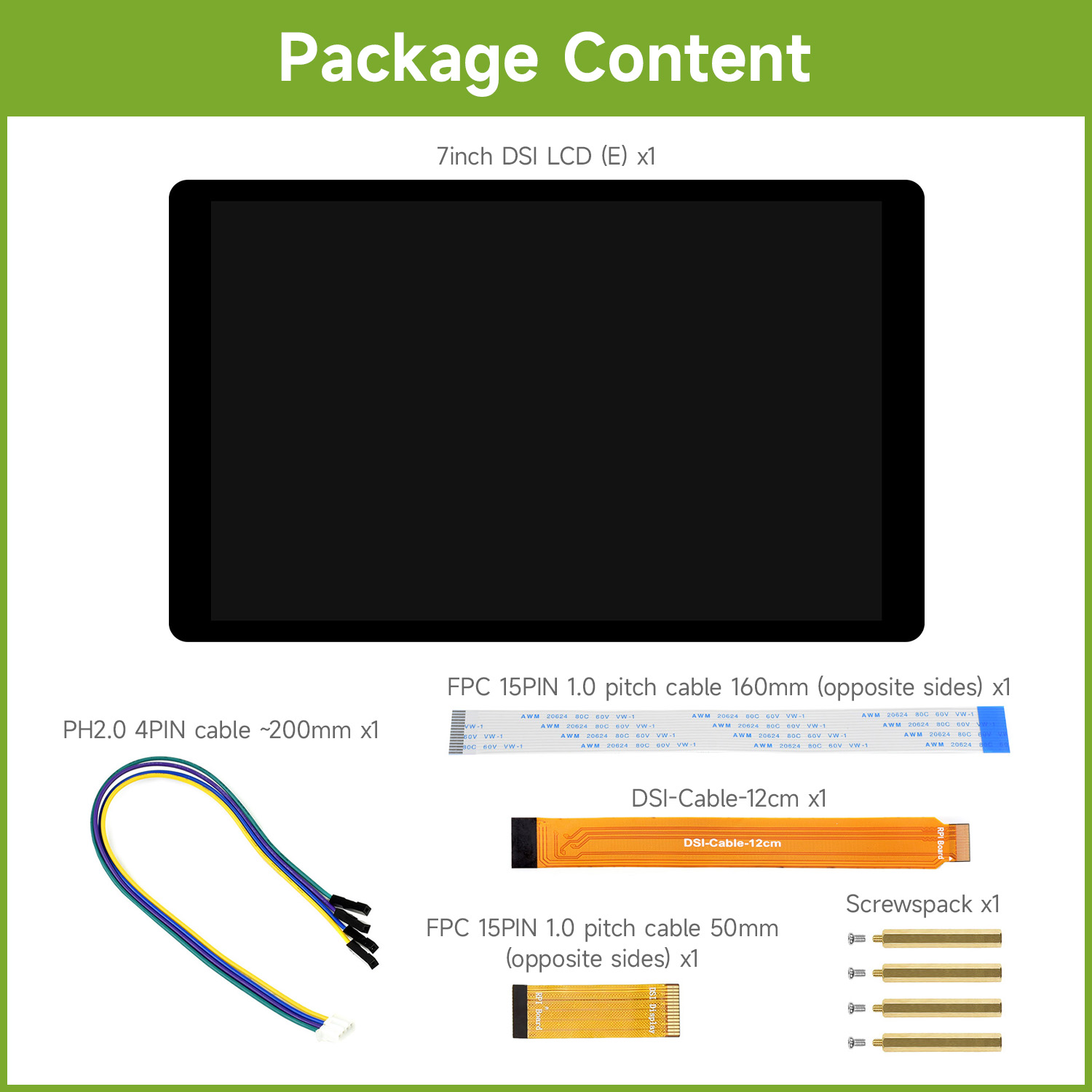7インチ DSI LCD (E) Waveshare 静電容 - Pi Display のレビューと価格