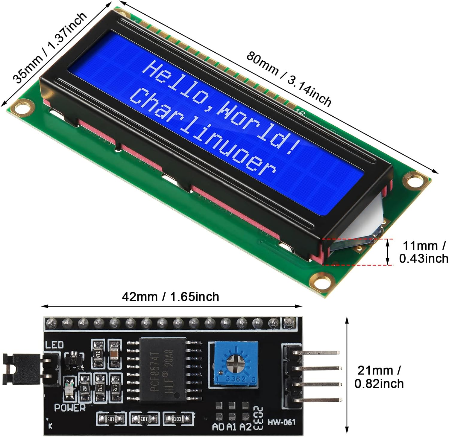 1セット 1602 LCD 20*4 ブルースクリーン I2 - Raspberry Pi 4 のレビューと価格