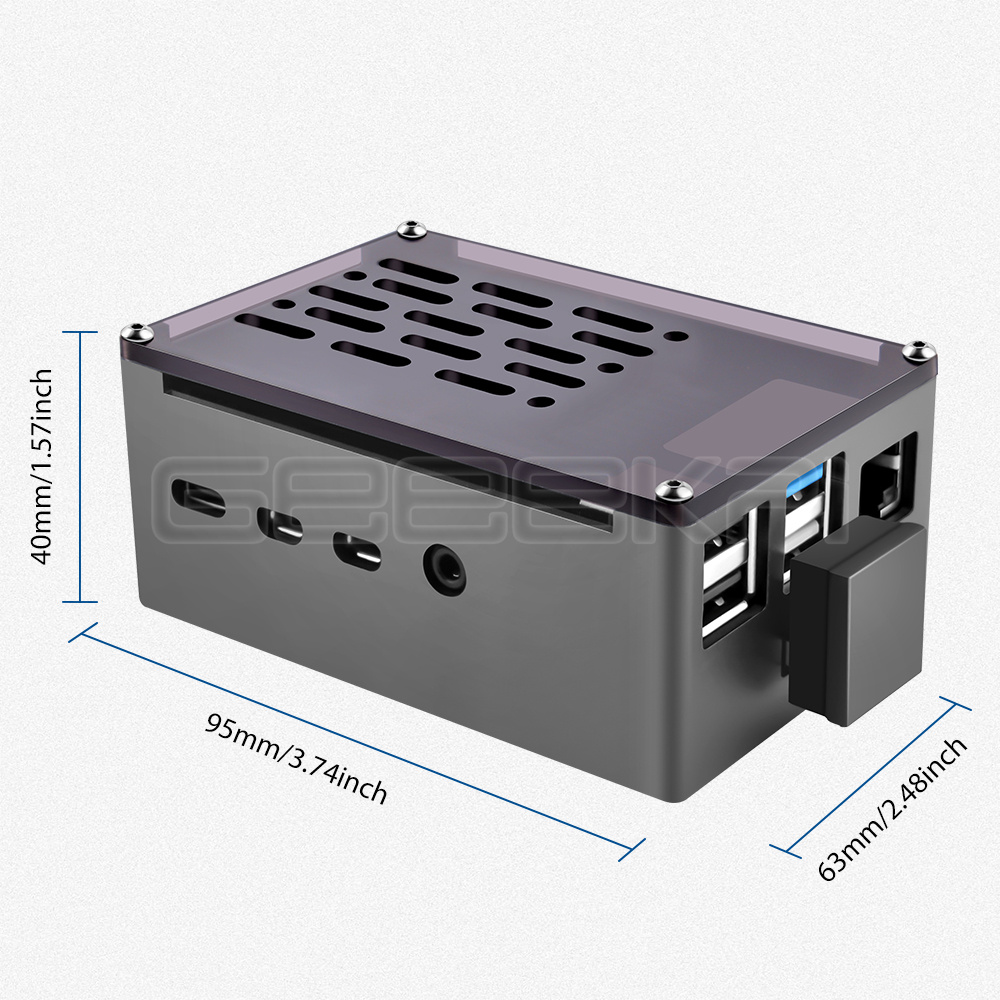 Geeekpiアルミレンガケース黒シェルとM.2 sata  - Pi 4 Case のレビューと価格
