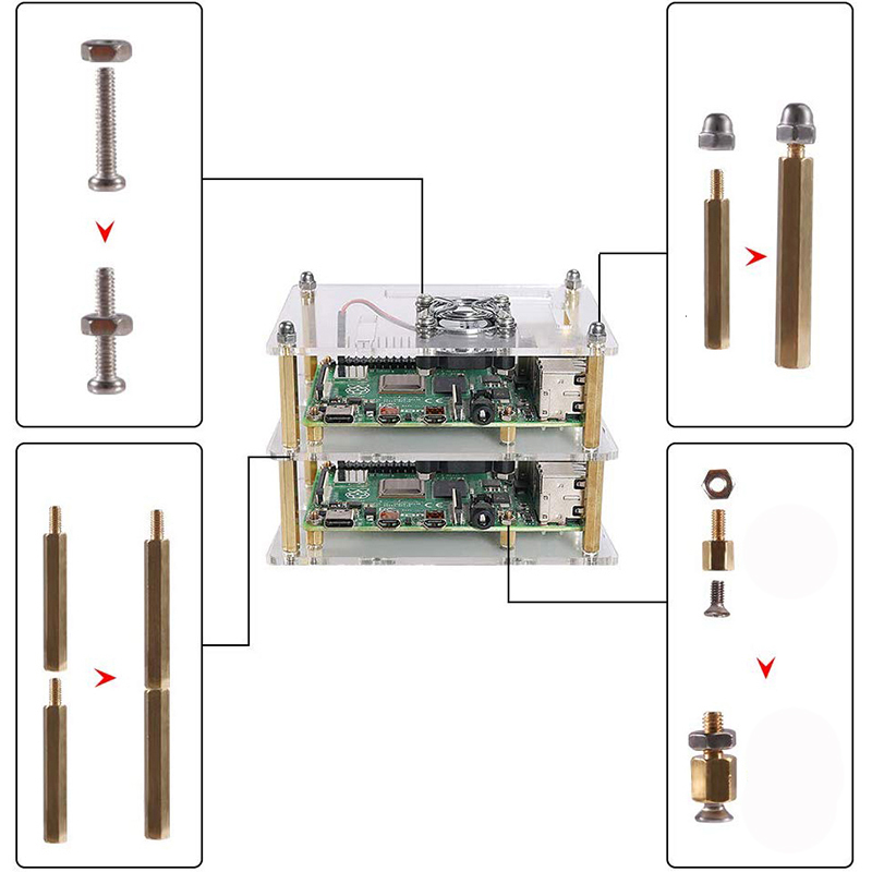 Raspberry Pi 4B 3B 3B+ 2B 15 層 - Pi Cooler のレビューと価格
