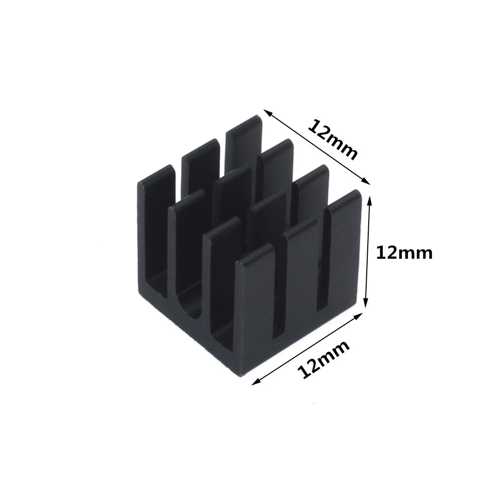 12 × 12 × 12ミリメートル50個アルミニウム製ヒー - Pi Cooler のレビューと価格