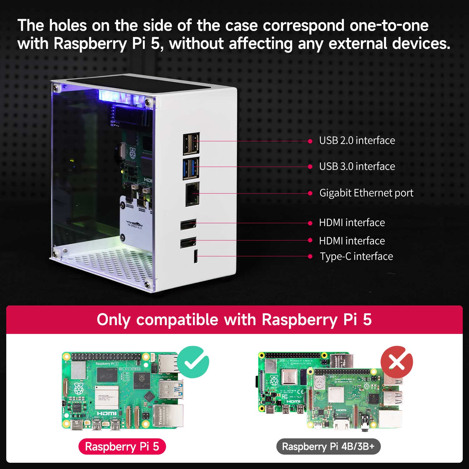 Raspberry Pi 5ケース保護キット,冷却ファン付き - Pi 5 Case のレビューと価格