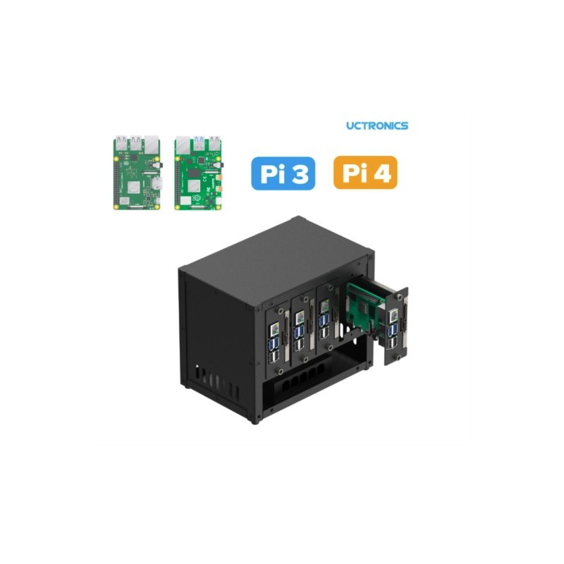 UCTRONICS Raspberry Pi クラスターケー - Raspberry Pi 4 のレビューと価格