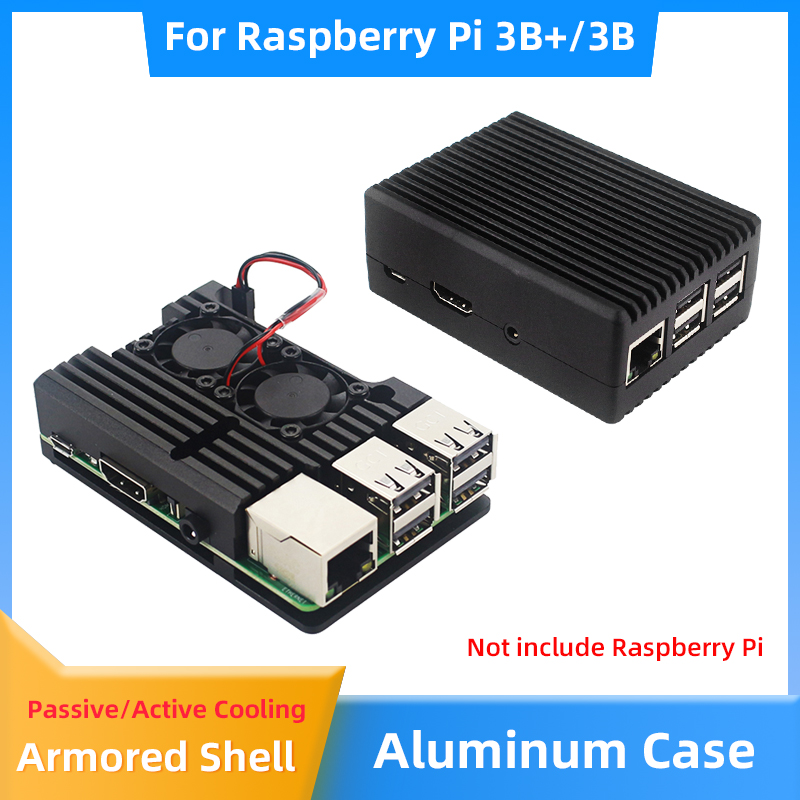 Raspberry Pi 3B+ 3B アルミニウムケースア - Pi Cooler のレビューと価格