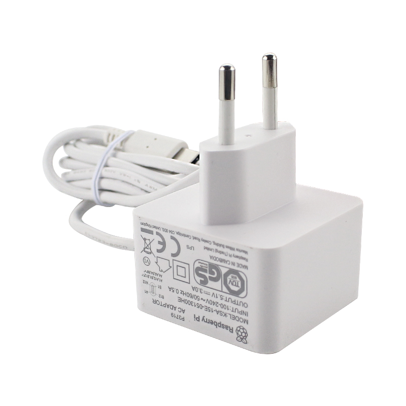 開発者用の4つの電源アダプター,5v,3a充電器,EU uk - Pi Power Supply のレビューと価格